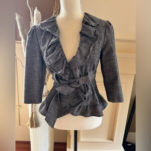 First Option Women's Gray Jacket Blazer
Size Small